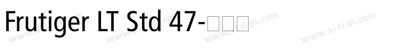 Frutiger LT Std 47字体转换